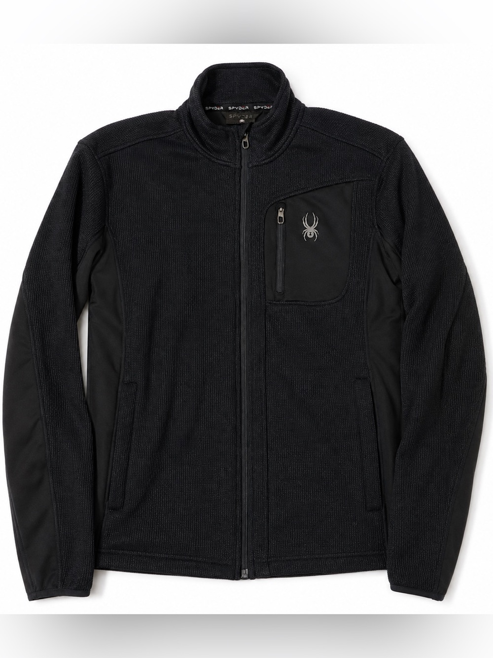 Spyder Men's Black Full-Zip Fleece Jacket